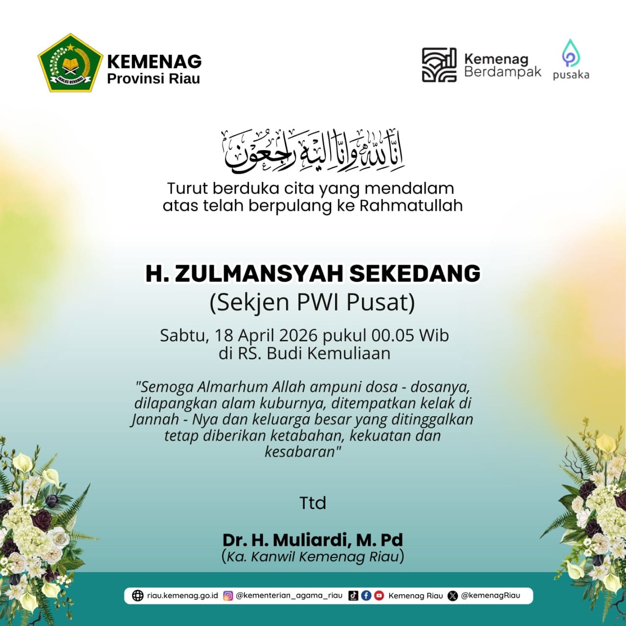 Iklan Duka Zoom Kemenag 2026